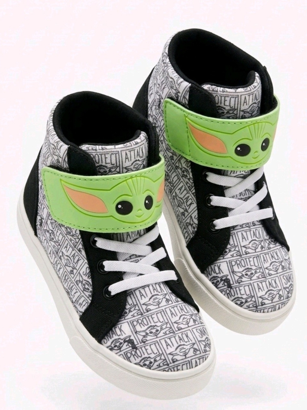 New Disney Star Wars The Mandalorian Baby Yoda High Top Toddler Sneakers Size 8